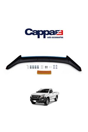 Isuzu D-max Ön Kaput Koruyucu Rüzgarlığı 4mm Akrilik (abs) Piano Black 2012-2017 Uyumlu