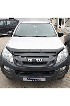 Isuzu D-max Ön Kaput Koruyucu Rüzgarlığı 4mm Akrilik (abs) Piano Black 2012-2017 Uyumlu