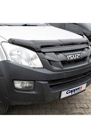 Isuzu D-max Ön Kaput Koruyucu Rüzgarlığı 4mm Akrilik (abs) Piano Black 2012-2017 Uyumlu