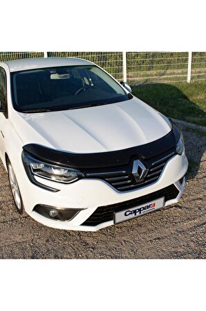 Renault Megane 4 Ön Kaput Koruyucu Rüzgarlığı 4mm Akrilik (abs) Piano Black 2016 Ve Sonrası