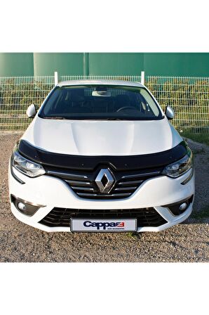 Renault Megane 4 Ön Kaput Koruyucu Rüzgarlığı 4mm Akrilik (abs) Piano Black 2016 Ve Sonrası