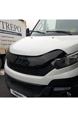 Iveco Daily Ön Kaput Koruyucu Rüzgarlığı 4mm Akrilik (ABS) Piano Black 2014 Ve Sonrası