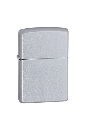 Zippo Çakmak Satin Mat Gri Hediyelik Kutu Benzin Taş Set du10mat