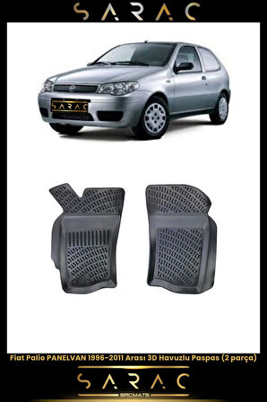 Fiat Palio 3 Kapı Panelvan 2000 Model Araca Özel 3d Havuzlu Paspas(2 PARÇA)