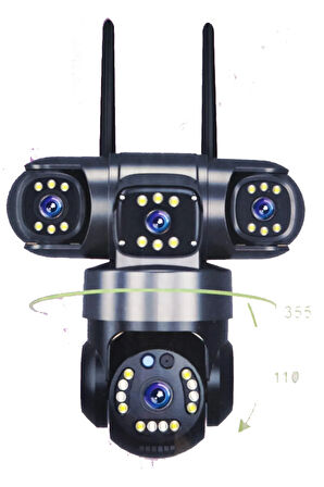 APRONX 9mp 3.6mm Apx-wpg690 Üç Kamera 30 Led Wifi Ptz