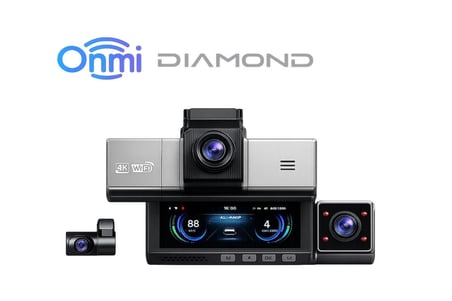 onmi diamond X13 Ön Ve Arka 4k+2k+2k 3 Wifi Dashcam 3 Kamera Araç Kamerası