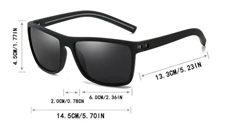 3806 Black 58 Olivier Philippe Polarize Güneş Gözlüğü
