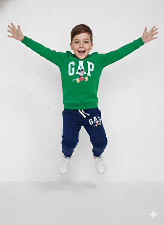 3 İplik Çocuk Eşofman Takımı Siyah Gri Kombin