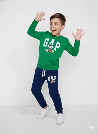 3 İplik Çocuk Eşofman Takımı Siyah Gri Kombin