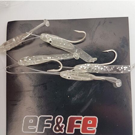 EFFE Raglu Bait Worm 3cm Kurt Çapari  Saydam Simli HG3406