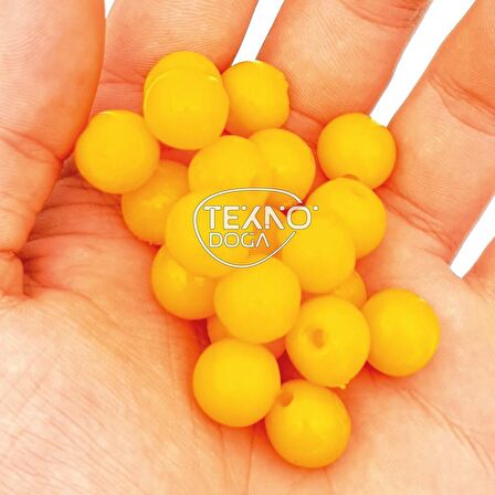 EFFE Silikon Boncuk Yem Mısır Aromalı 1.3cm Suni Sazan Yemi 20'li