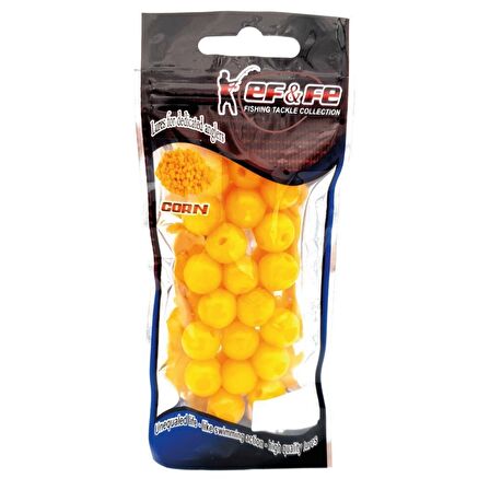 EFFE Silikon Boncuk Yem Mısır Aromalı 1.3cm Suni Sazan Yemi 20'li
