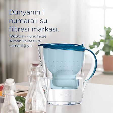 BRITA Marella XL 6x Maxtra Pro All-In-1 Filtreli Su Arıtma Sürahisi – Mavi (3,5L)