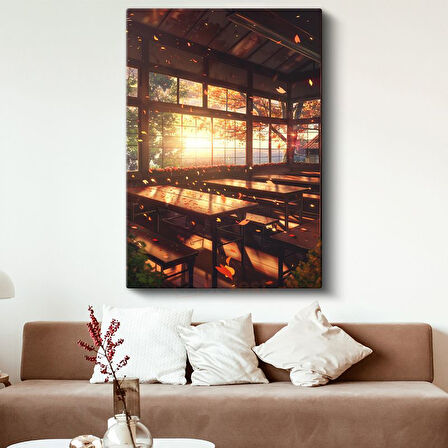 Sonbahar Sınıfı - Altın Yapraklar Anime Kanvas Tablo