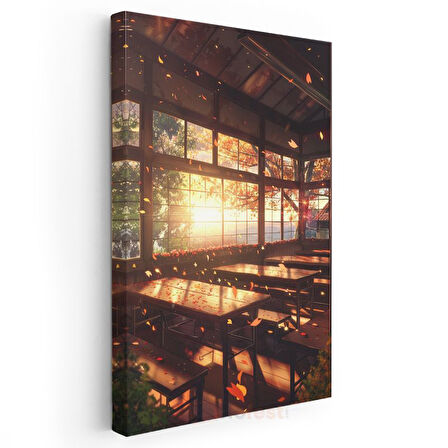 Sonbahar Sınıfı - Altın Yapraklar Anime Kanvas Tablo