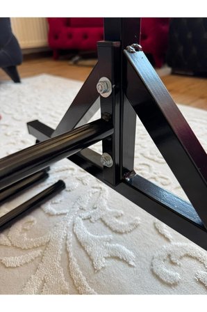 Premium 130 cm Çelik Konfeksiyon 105 cm En Askılık Tekerlekli Demonte Eşek Portmanto