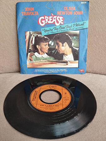 John Travolta  / Olivia Newton-John – You’re The One That I Want - 1978  Fransa Basım 45 Lik Plak