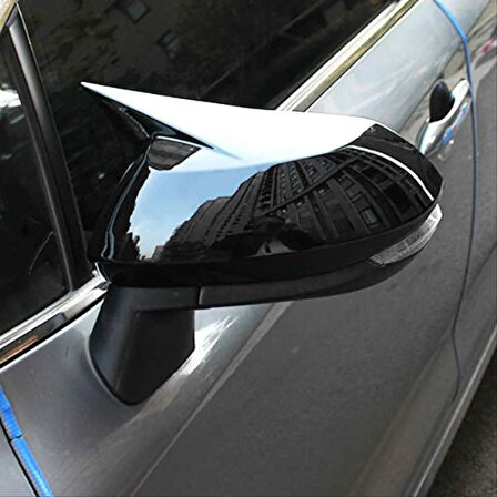 Toyota Corolla 2019+ Uyumlu Yarasa Ayna Kapağı - Piano Black
