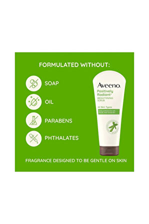 AVEENO Positively Radiant Cilt Aydınlatıcı Peeling Günlük Yüz Peelingi Nem Zengini Soya Özü 7.0 oz 198gr