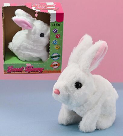 Yürüyen, Sesli Hareketli Sevimli Peluş Bunny Tavşan - Sweet Bunny