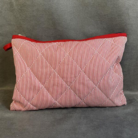 Uretti - Ege 7366 El Yapımı Çizgili Model Clutch / Portföy Çanta - 21cm x 29cm