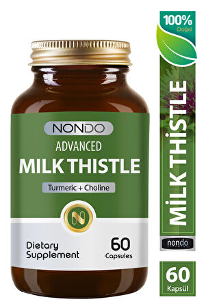 Nondo Vitamins Advanced Milk Thistle 60 Kapsül