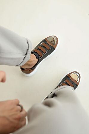 Chekich CH251 Garni BT Erkek Ayakkabı SİYAH/TABA