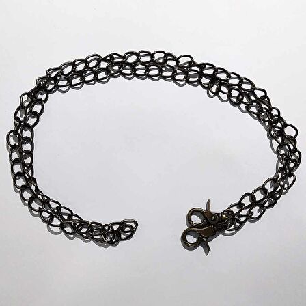 Kancalı Çanta Zinciri Siyah ( 1 Metre )