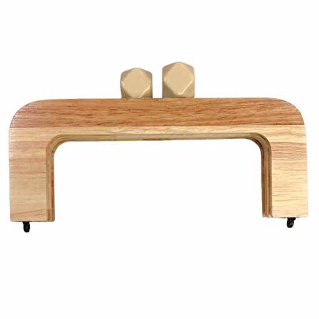 Ahşap Mıknatıslı Çanta Bursu Dikdörtgen ALT200 Krem