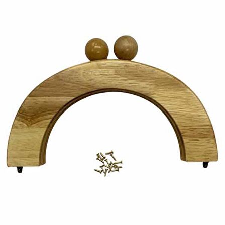 Ahşap Mıknatıslı Çanta Bursu İçi Metal ALT250 Ham