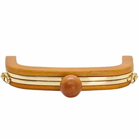 Ahşap Mıknatıslı Çanta Bursu İçi Metal ALT250 Kahve