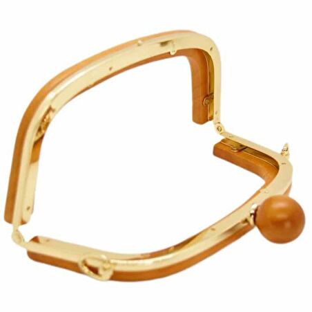 Ahşap Mıknatıslı Çanta Bursu İçi Metal ALT250 Kahve