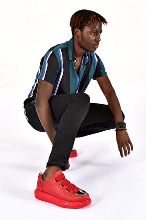 CH251 CRT Mirror Erkek Ayakkabı KIRMIZI