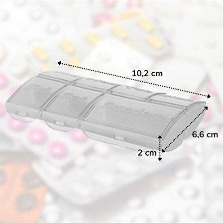 Bst® Haftalık 7 Bölmeli İlaç Saklama ve Hatırlatma Kutusu