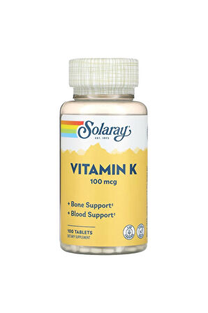 Vitamin K 100 mcg 100 Tablet 