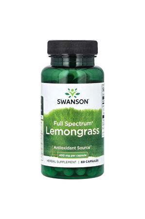 Full Spectrum Lemongrass, 400 mg, 60 Capsules