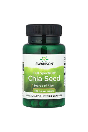  Full Spectrum® Chia Tohumu, 400 mg, 60 Kapsül