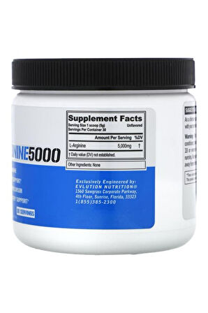 Evlution Nutrition L Arginine Arjinin 5000 150 G -30 Servis EVL 