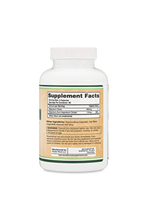 Magnesium Citrate 800 mg 180 Dietary supplement