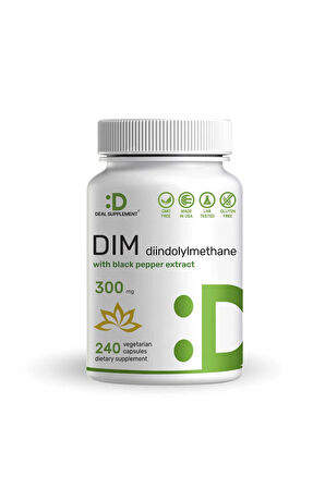 DIM with Black Pepper Extract 300mg, 240 Kapsül USA Menşei- dmmedicine'den