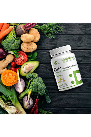 DIM with Black Pepper Extract 300mg, 240 Kapsül USA Menşei- dmmedicine'den