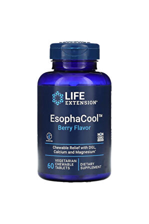 EsophaCool, Berry Flavor , 60 Veg. çiğnenebilir tablet.usa menşei.dmmedicine'den