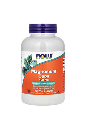 Magnezyum Caps 400mg 180 Veg. Kapsül.usa menşei. dmmedicine'den