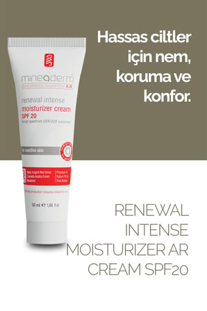 Mineaderm Renewal Intense Hassas Ciltler İçin Su Bazlı Yağsız SPF20 Nemlendirici Yüz Bakım Kremi 50 ml