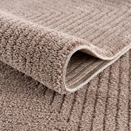 Pandora Koyu Vizon Modern Peluş Oturma Odası ve Salon Halısı 1104-RB55