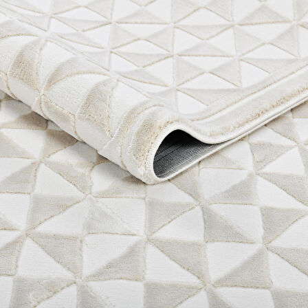 Latte Krem Yumuşak Peluş Dokuma Halı Yolluk Çocuk Odası Oturma Odası Salon Mutfak Halısı Y485A_WR26