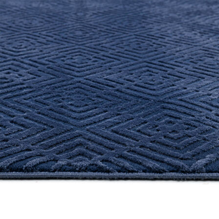 Latte Lacivert Yumuşak Peluş Dokuma Halı Yolluk Çocuk Odası Oturma Odası Salon Mutfak Halısı Y499A_WD26