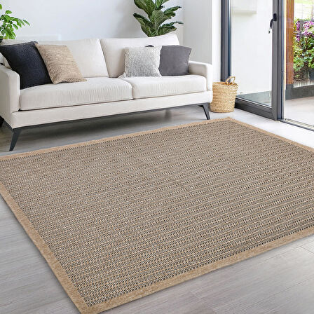 Avanos Modern Sisal Jüt Toz Vermez Balkon Bahçe Mutfak Dokuma Halı Kilim