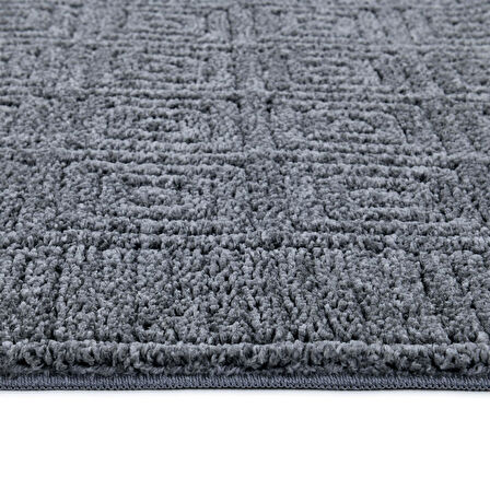 Pandora Yumuşak Peluş Shaggy Gri Çocuk Odası Oturma Odası Salon Mutfak Koridor Halısı Yolluk 1102O