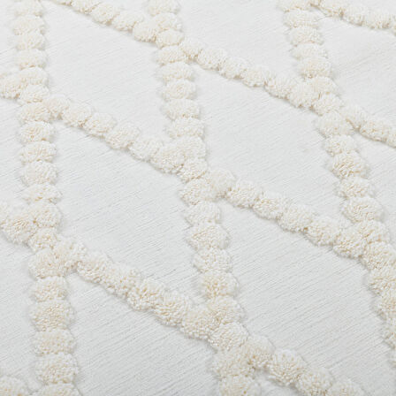 Madu Yumuşak Peluş Post Shaggy Yuvarlak Krem Halı – Çocuk Odası, Oturma Odası, Salon, Mutfak ve Antre Halısı 1150O_RO66